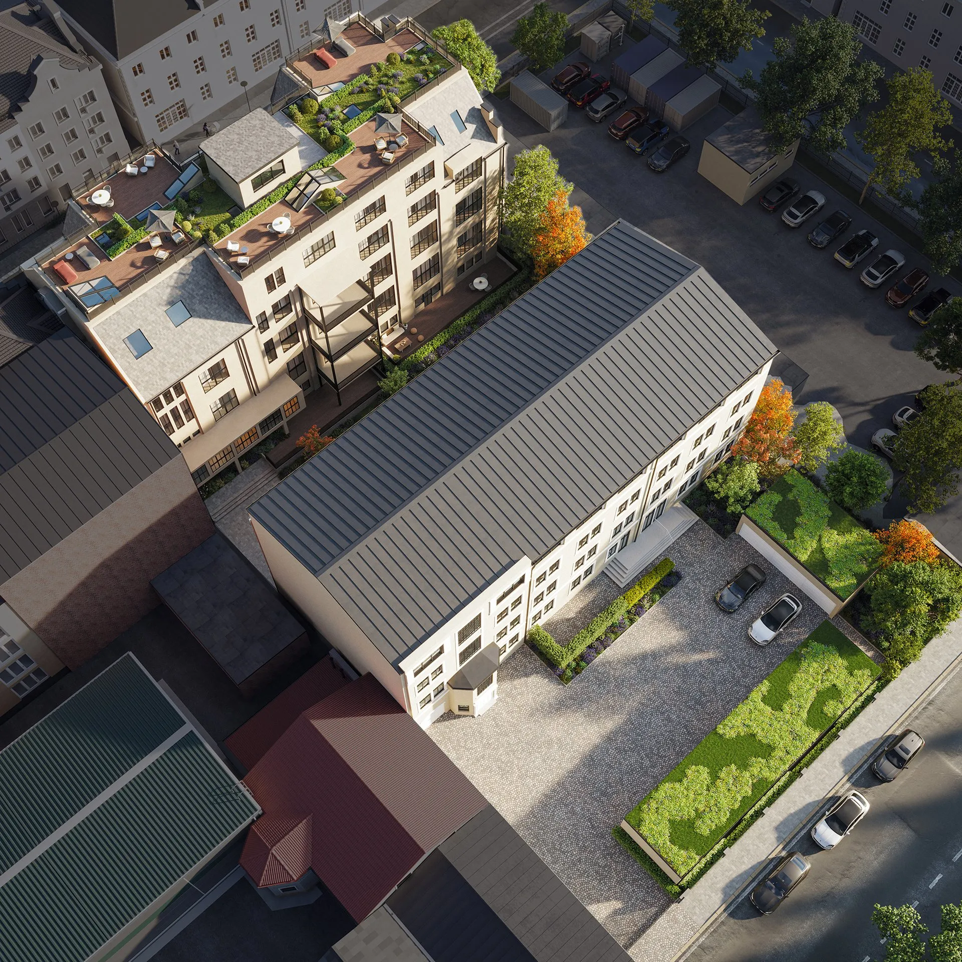Iklé und Reis Fabriken — aerial