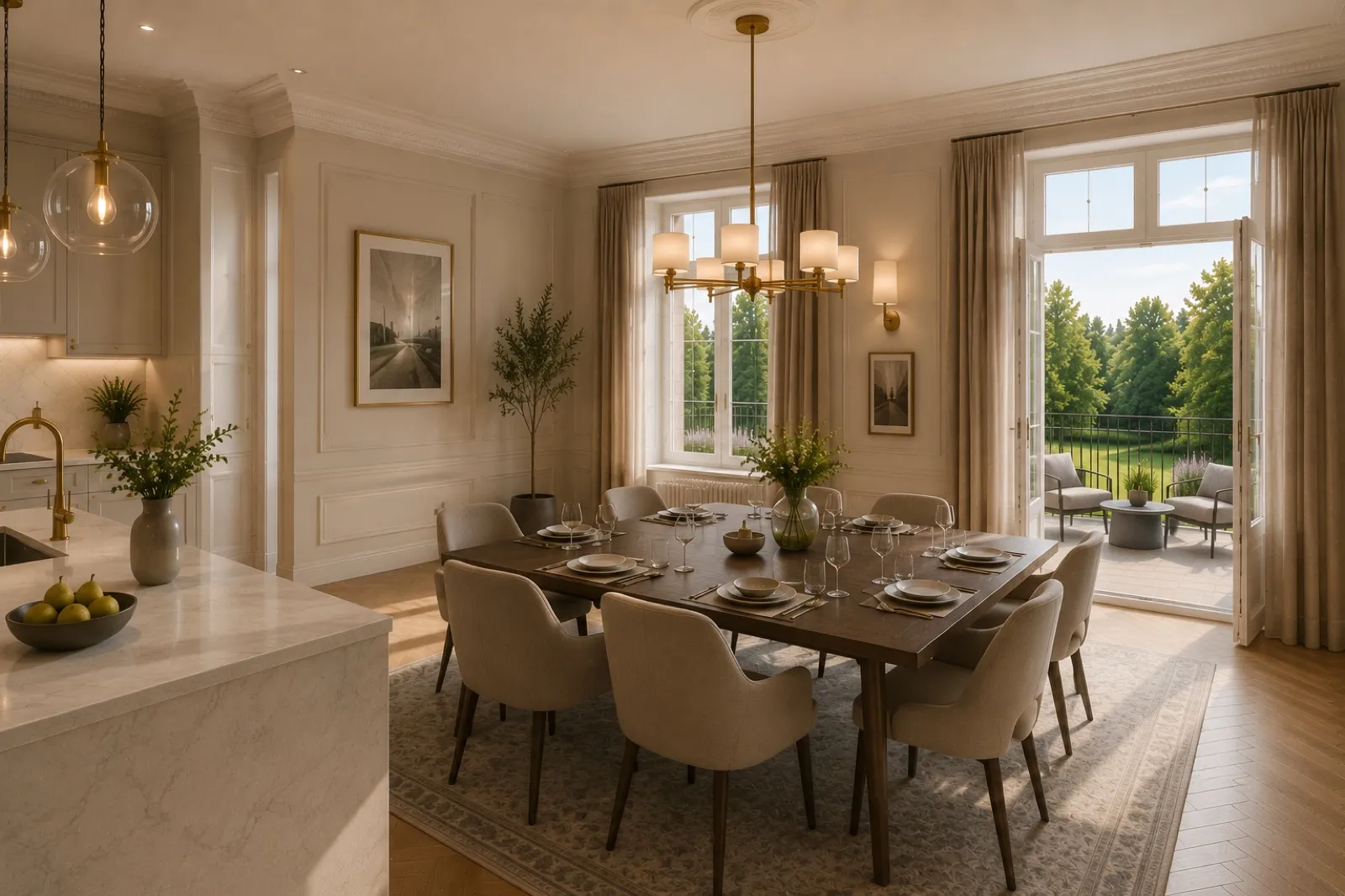 Living, dining & kitchen (42.6 m²) — 3