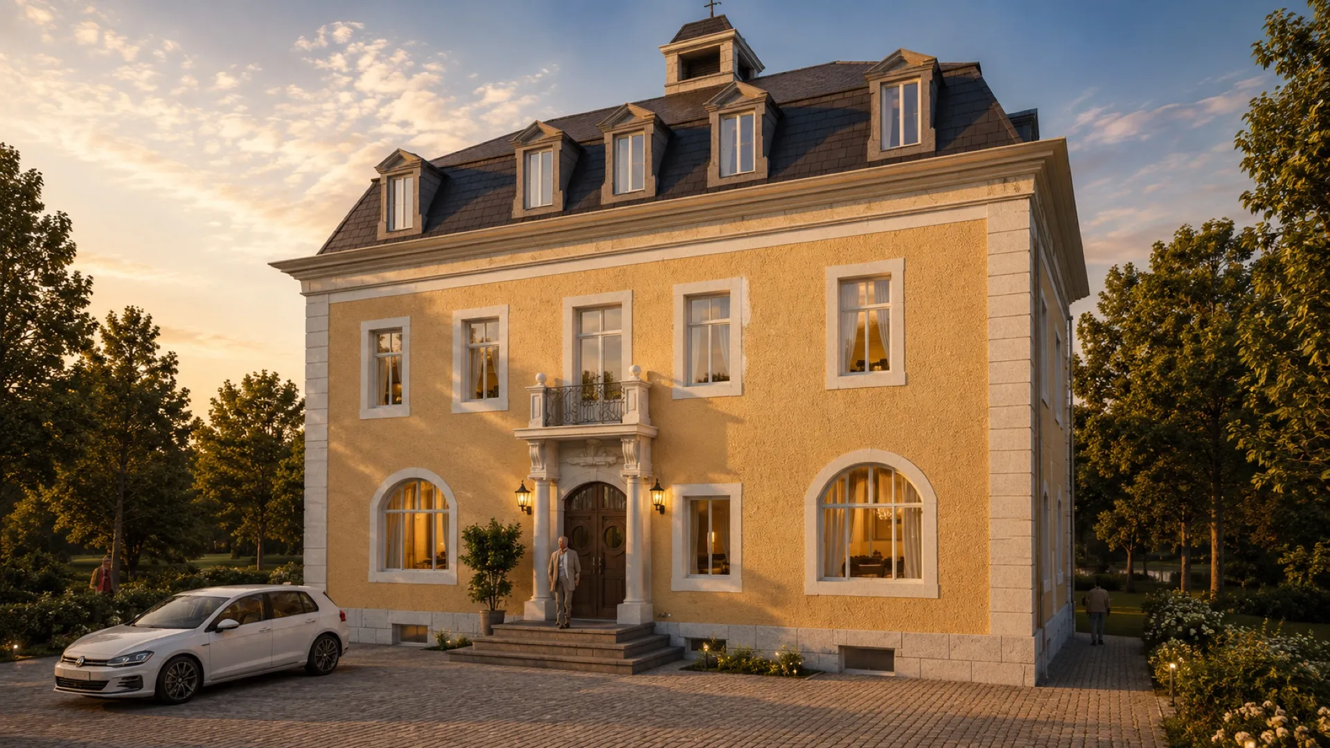 Kirchplatz 19c, Oberlosa — historic manor (Rittergut) from 1904, restored façade